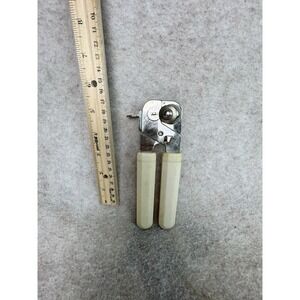 Vintage Unbranded Manual Can Opener w Bottle‎ Opener Soft Handle USA